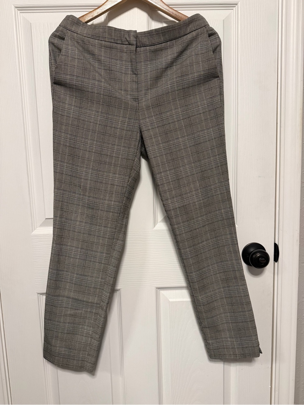 Zara Gray Plaid Women's Trousers